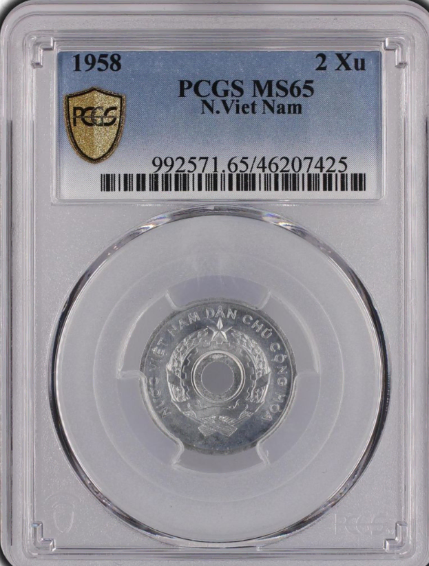 베트남 1958년 2 XU  PCGS MS 65