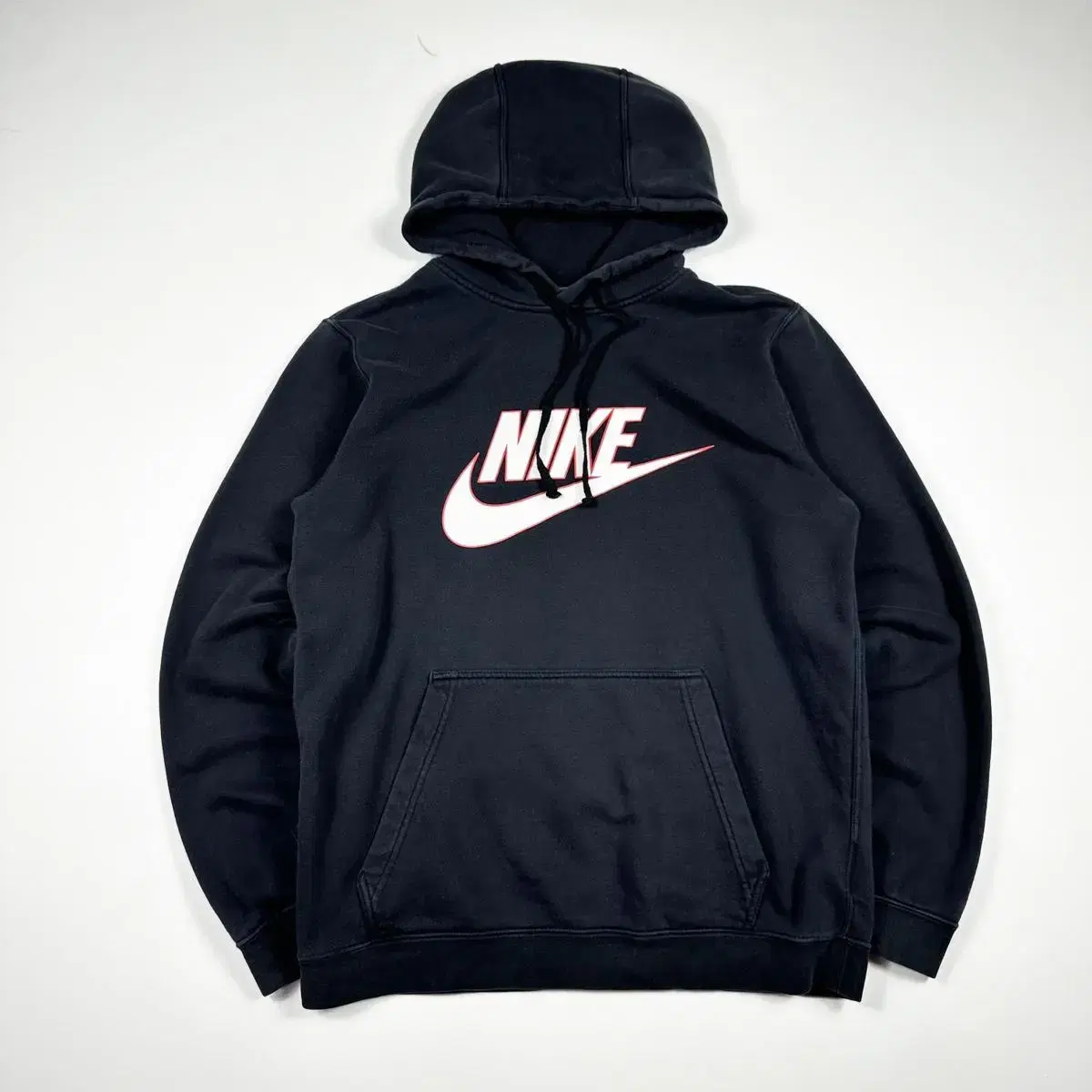 (L) Nike Fuchsia Big Logo Printed Hoodie