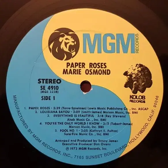 미국원반/Marie Osmond - Paper Roses LP