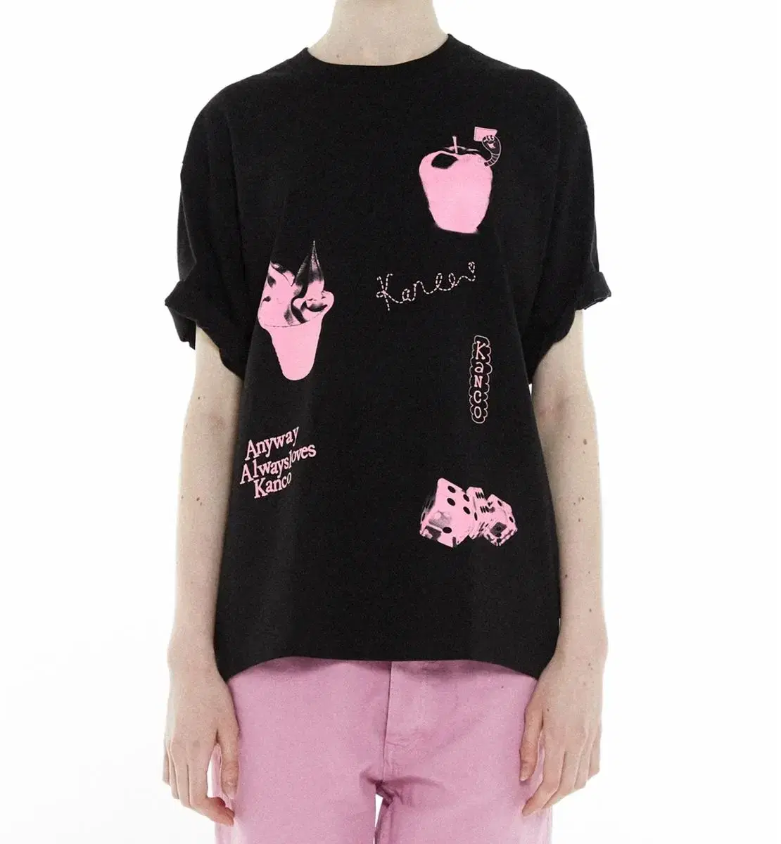 칸코 KANCO ADORABLE TEE black 2 unisex 티셔츠