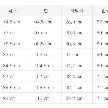 무지(무인양품) 팬츠 새상품