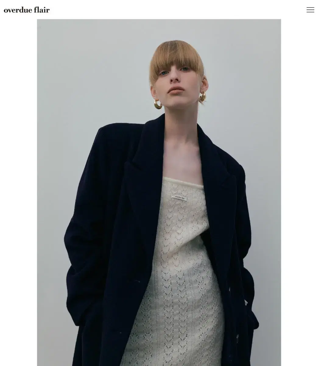 Overdueflaire Archive overcoat navy