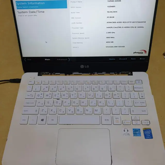 노트북 LG13Z94 i5 4200 ssd128g 램4g 8만원