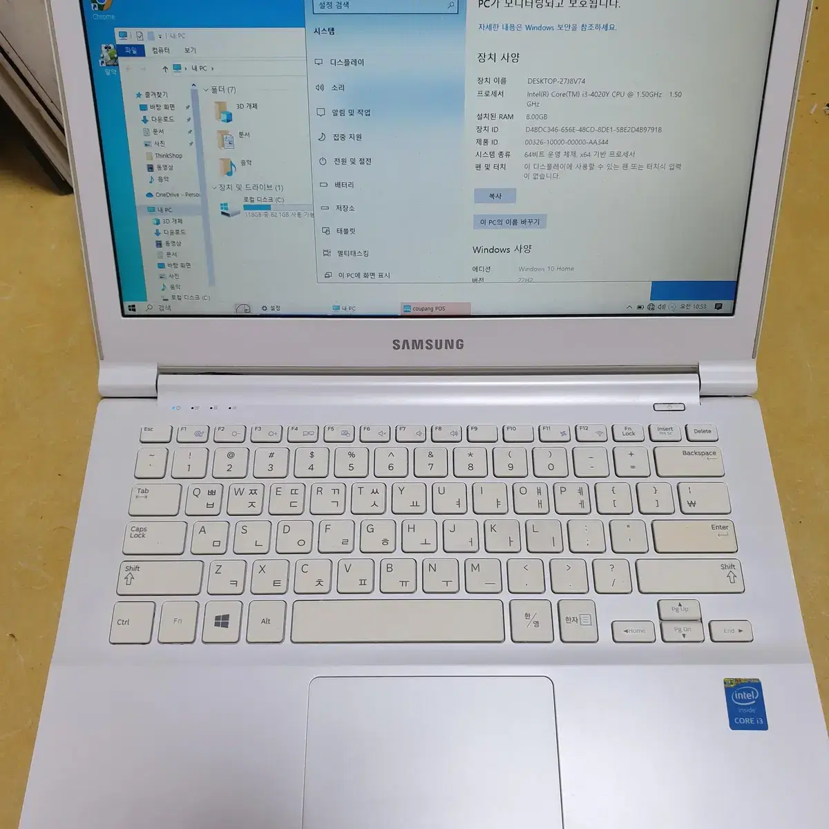 노트북 삼성NT910S3T i3 4020 램8g ssd128g 12만원