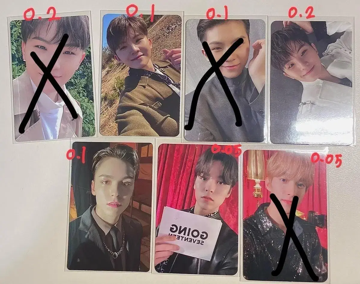 Seventeen woozi dk vernon photocard WTS(FeatherSun,GoingMagazine,Ataka,Unode)