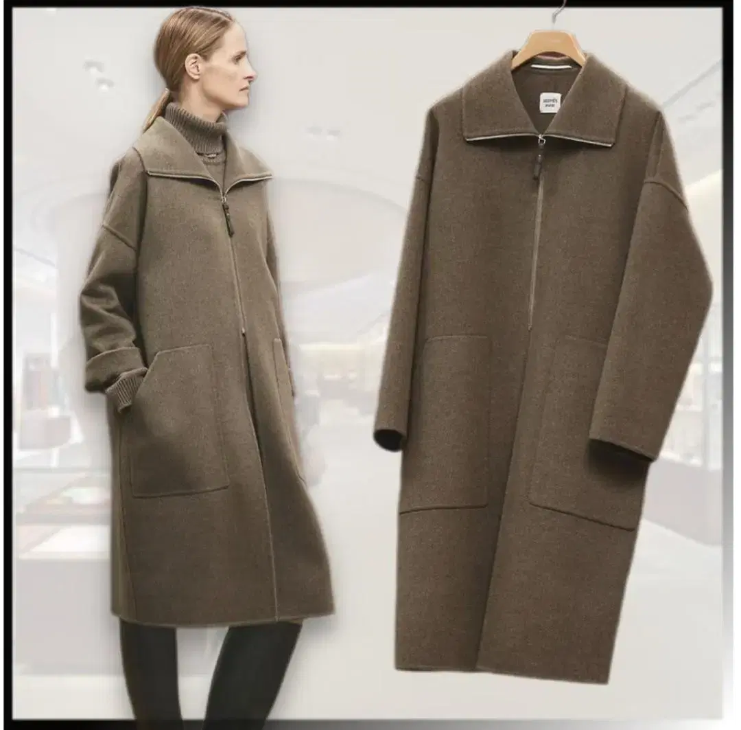 エルメスコートダブルカシミア34新エルメス 