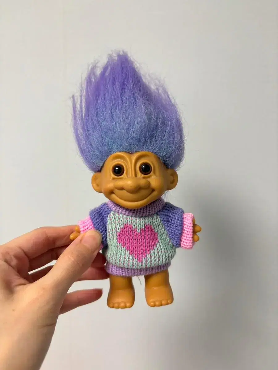 Knitted troll doll