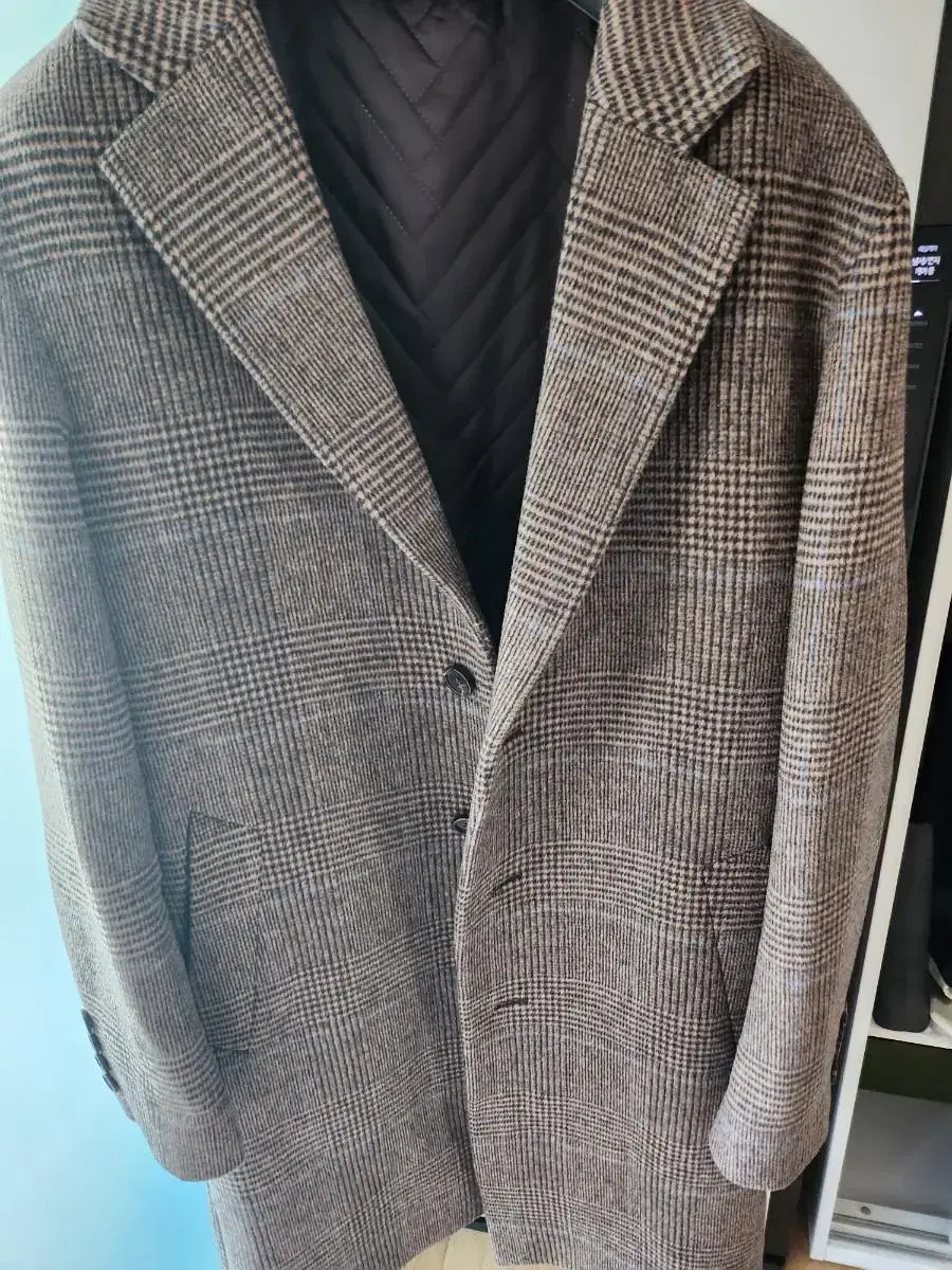 Checked Brown Chester Coat 105