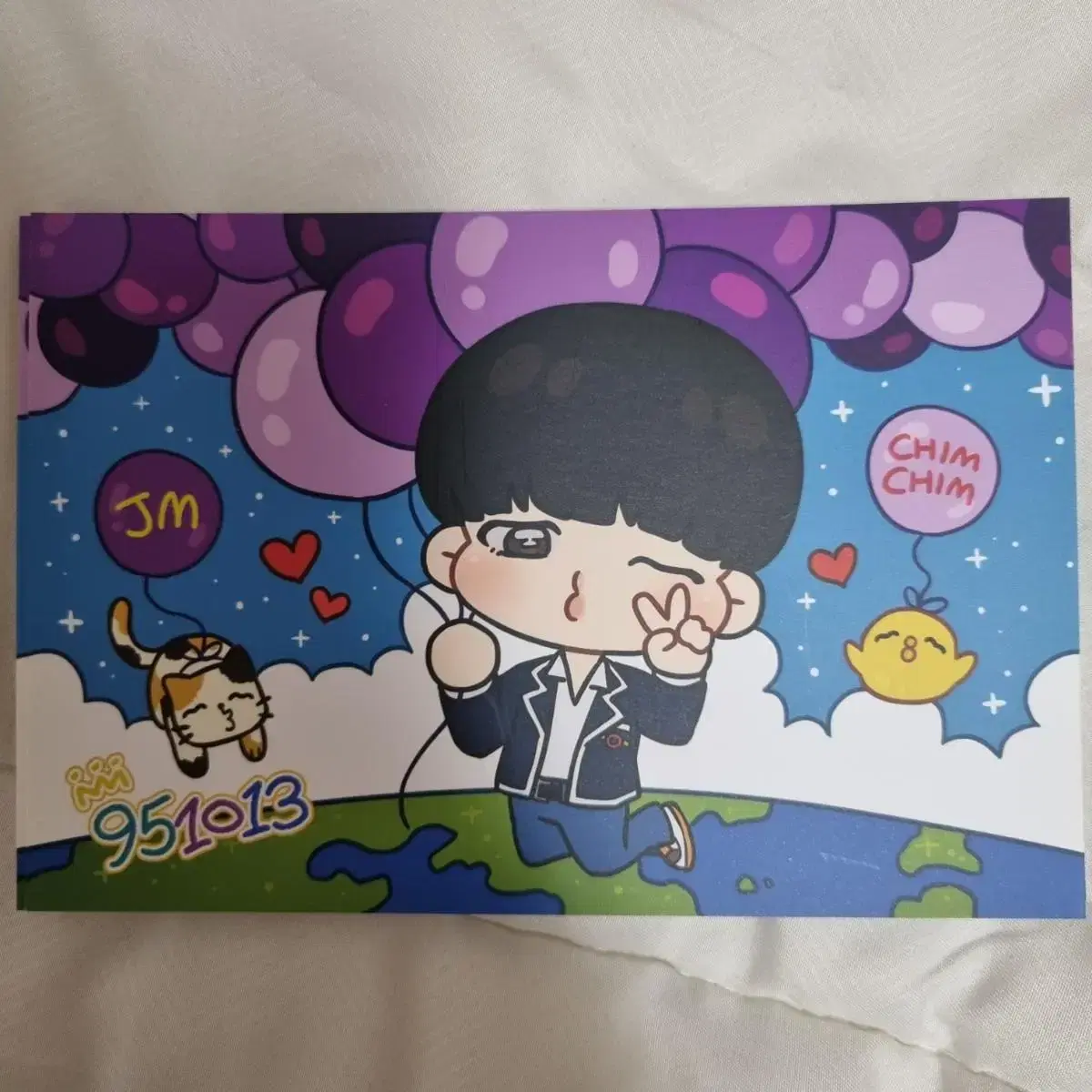 bangtan jimin 2021 hong university raw car illustration postcard