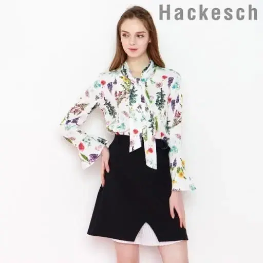 하케쉬 플라워 블라우스 hackesch frill tie blouse