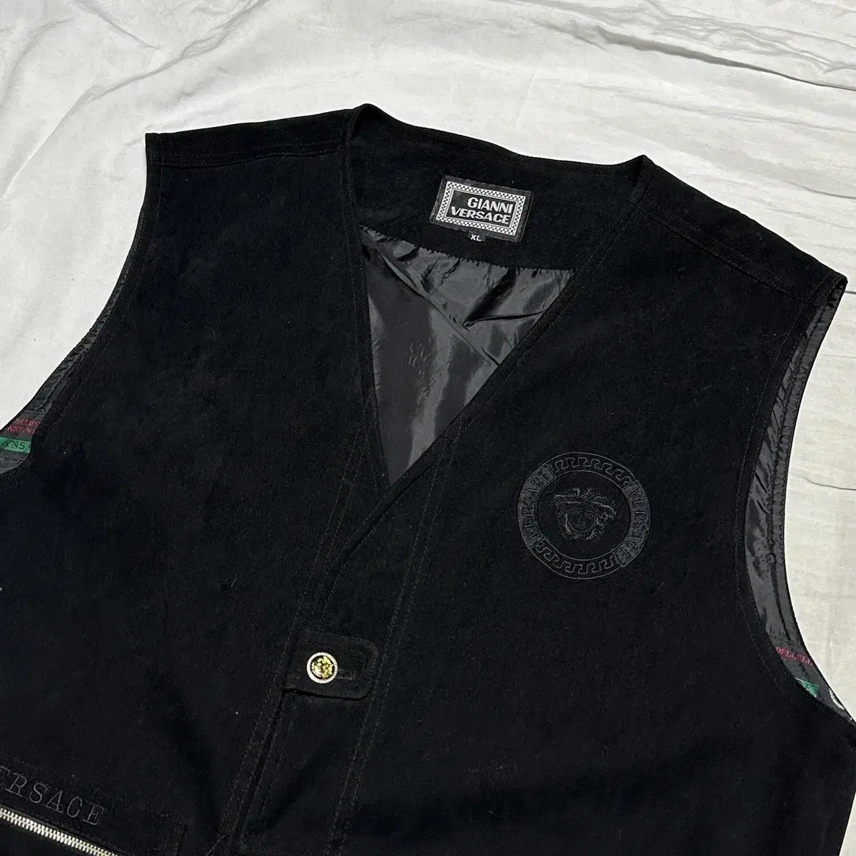 XL Versace Big Logo Three-Button Vest