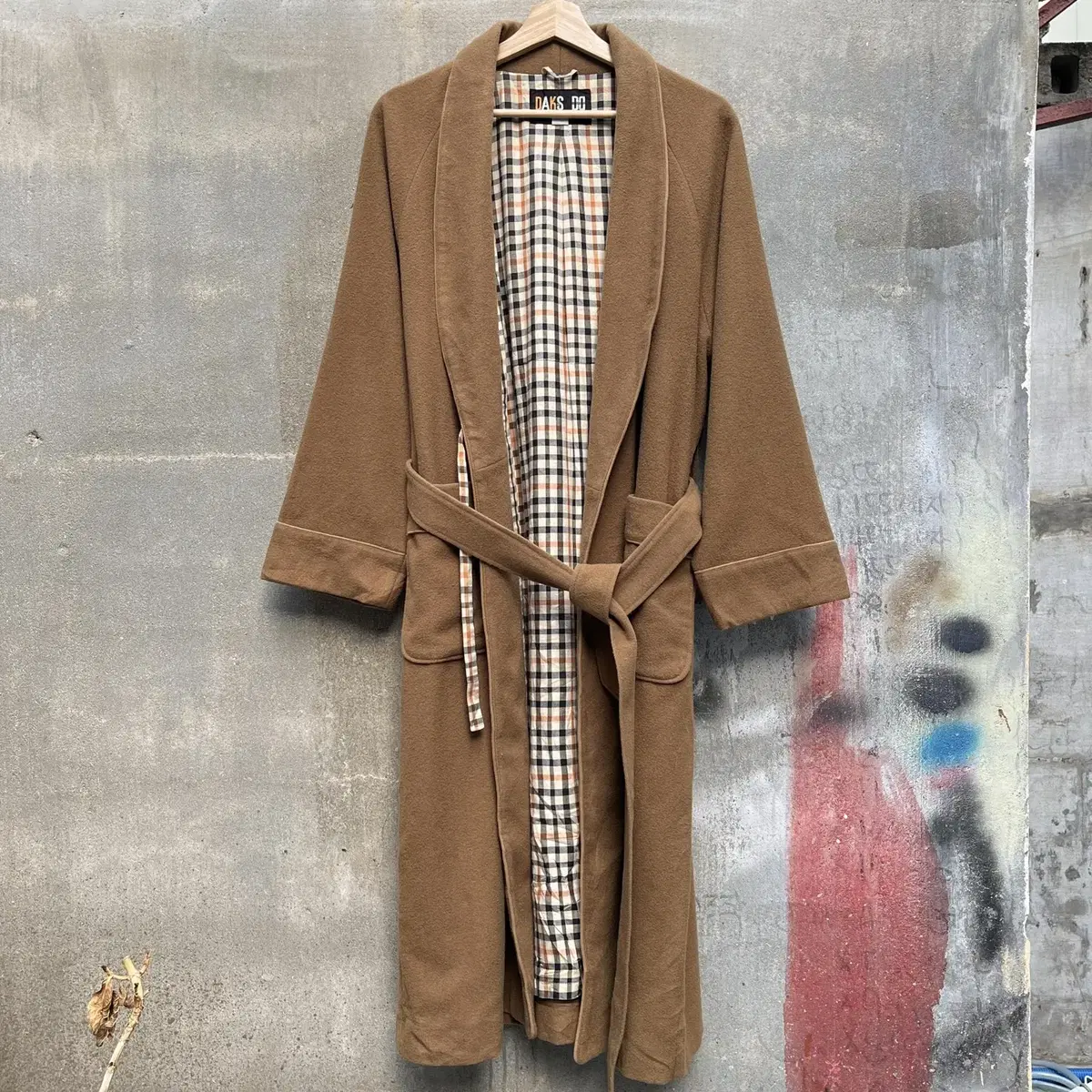 DAKS 90's wool robe coat (made in JAPAN)