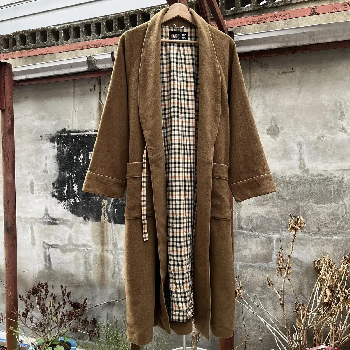 DAKS 90's wool robe coat (made in JAPAN)