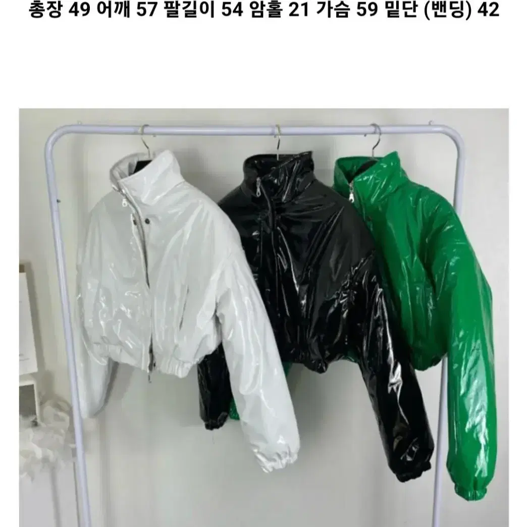 가격내림 에이블리 글로시 유광 크롭 숏 패딩