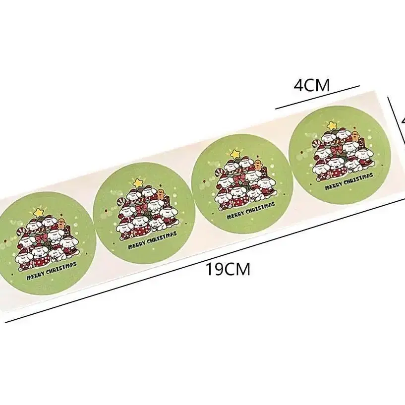 성탄절 원형 스티커 6장 set / 크리스마스 실링 마감 메리 포장 선물