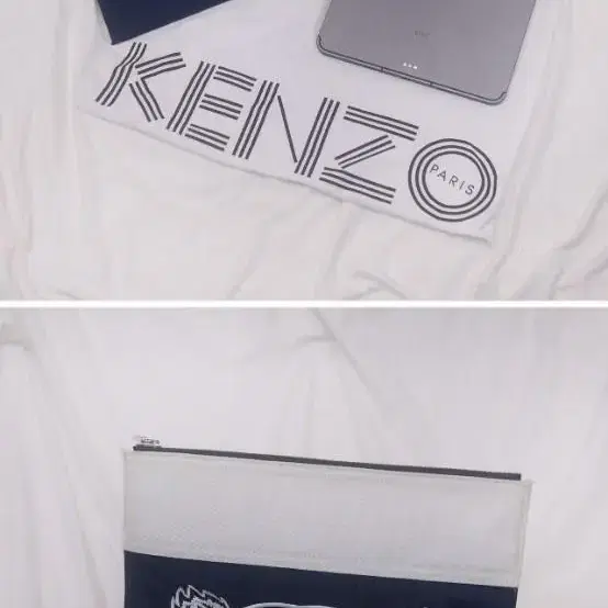 겐조 (KENZO) 컬러블럭 타이거 자수 로고 클러치백