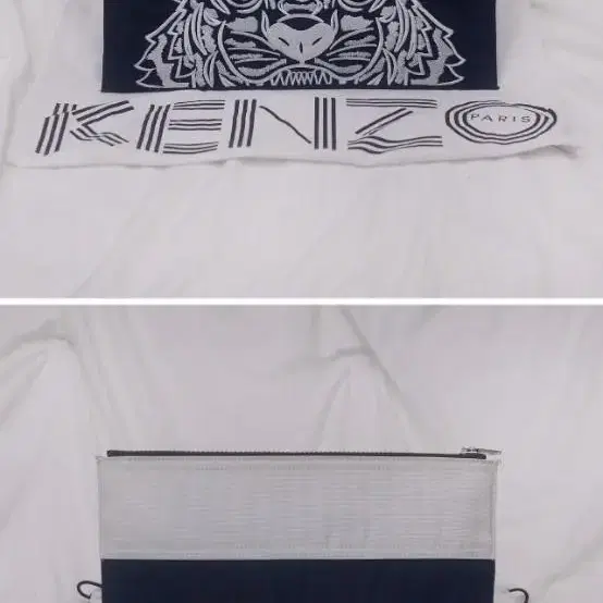 겐조 (KENZO) 컬러블럭 타이거 자수 로고 클러치백