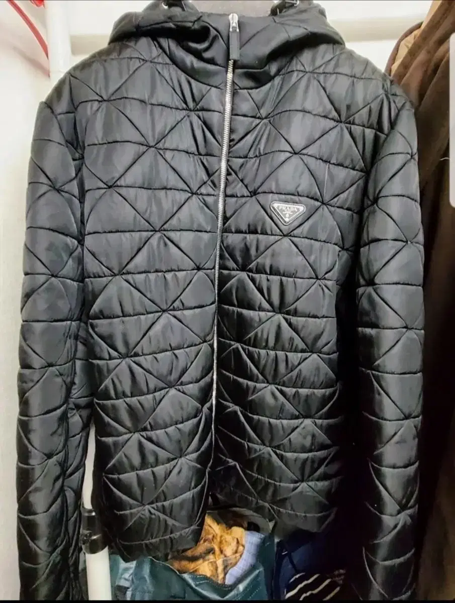 Prada Rina nylon quilted padded jacket