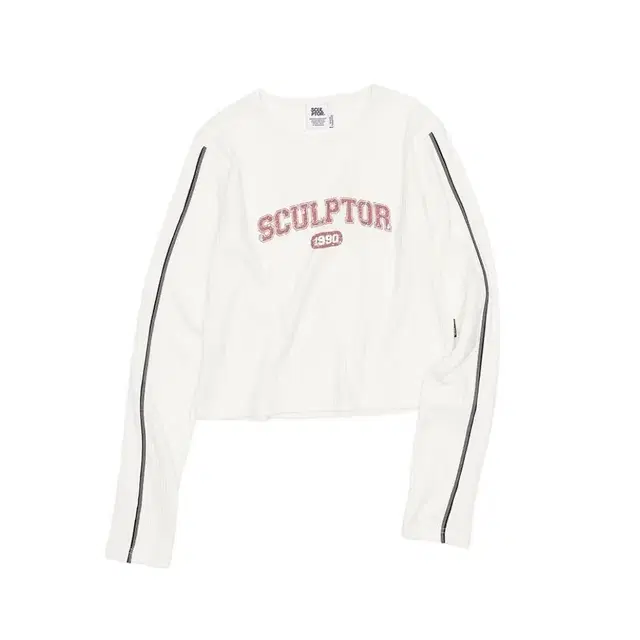 스컬프터 Varsity Piping T-shirt White