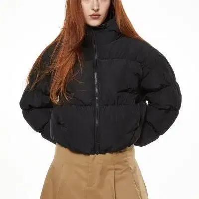 h&m 후드 퍼프 재킷