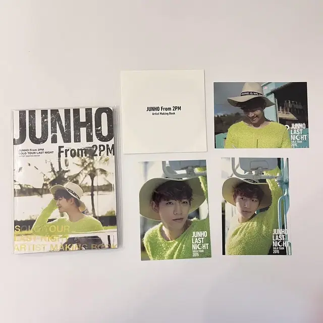 2pm 준호 라스트나잇 메이킹북 DVD 포토북 트레카3장