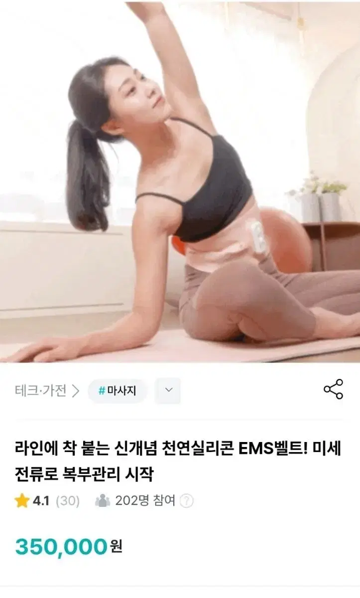 ems 복부 다이어트 밸트