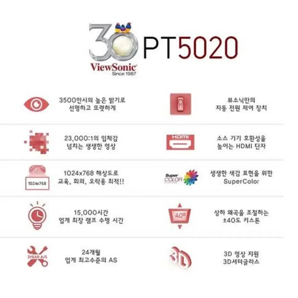 뷰소닉빔프로젝트PT5020