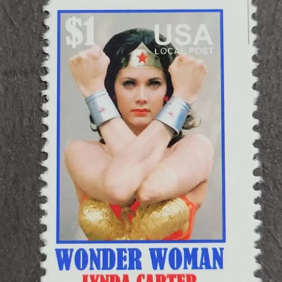 (미국우표) 원더우먼 린다카터기념 우표Wonder Woman Linda