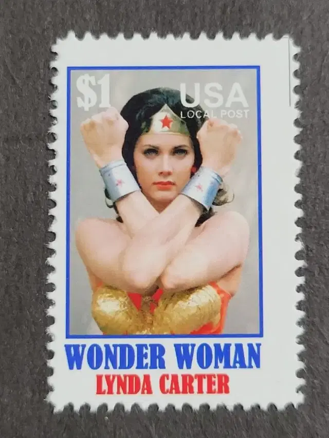 (미국우표) 원더우먼 린다카터기념 우표Wonder Woman Linda