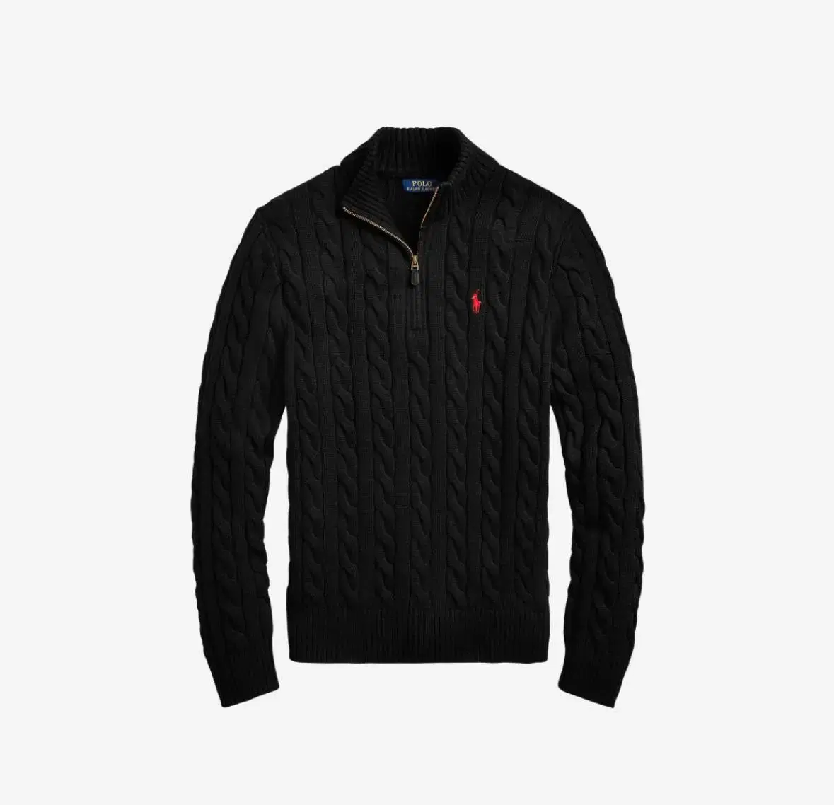 [L, XL] Polo Ralph Lauren Cable Knit Cotton Sweater Half Zip