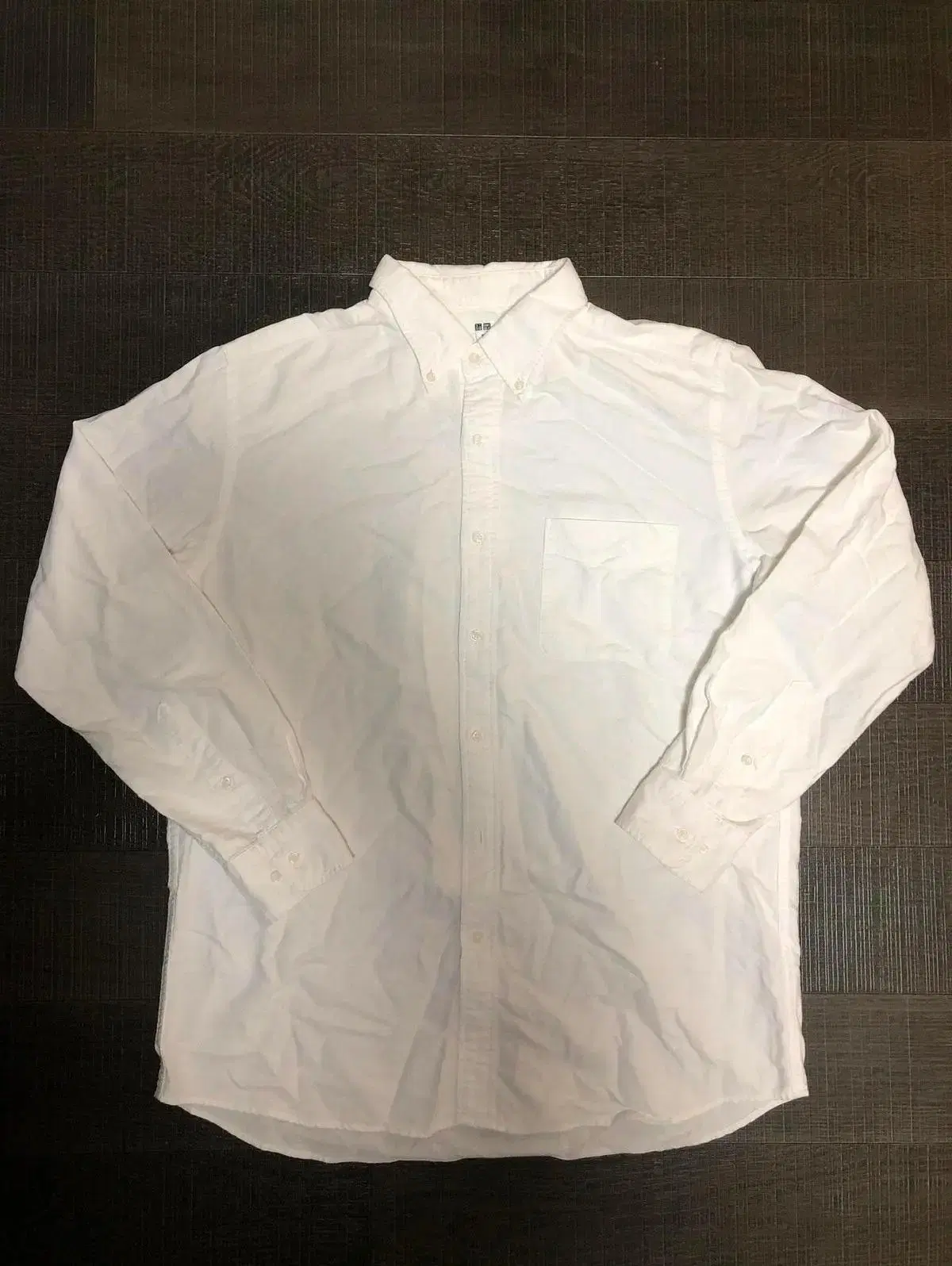 Uniqlo white cotton shirt southern sub button down 105 size