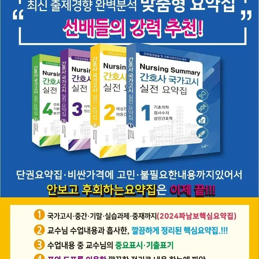 새상품ㅡ2024년 파남보ㅡ파이널 총정리 간호사국시대비