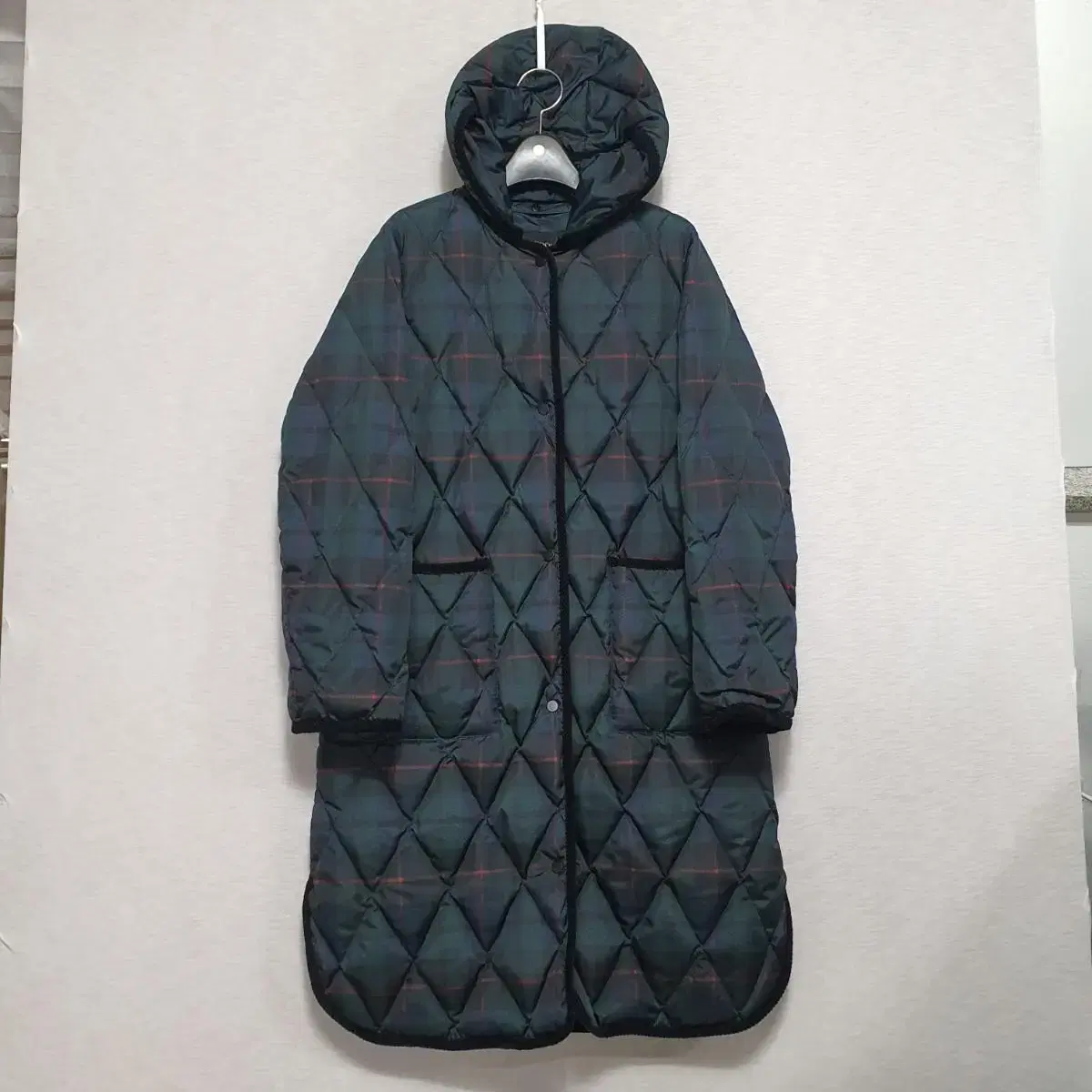 SOWOOL Goose down hooded padded check jacket W44ㅡ1022