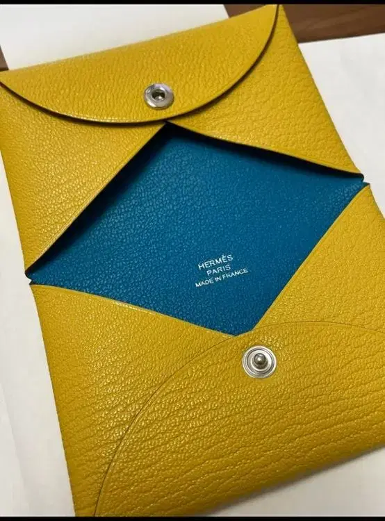 Hermès Calvi Mizore leather wallet