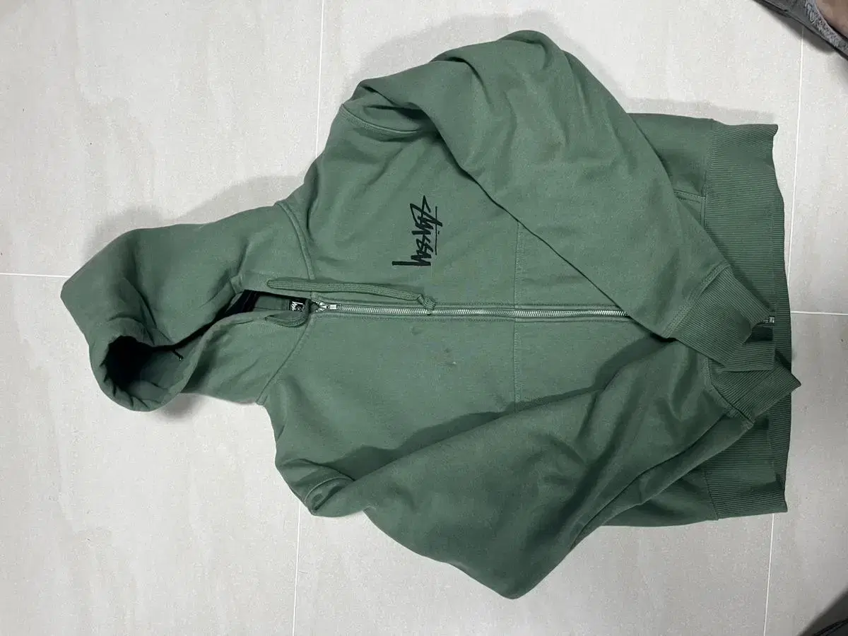 Stussy Reverse Logo Hoodie Zip Up