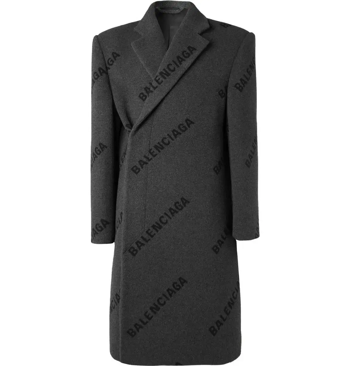 Balenciaga Logo 100% Cashmere Coat Overcoat