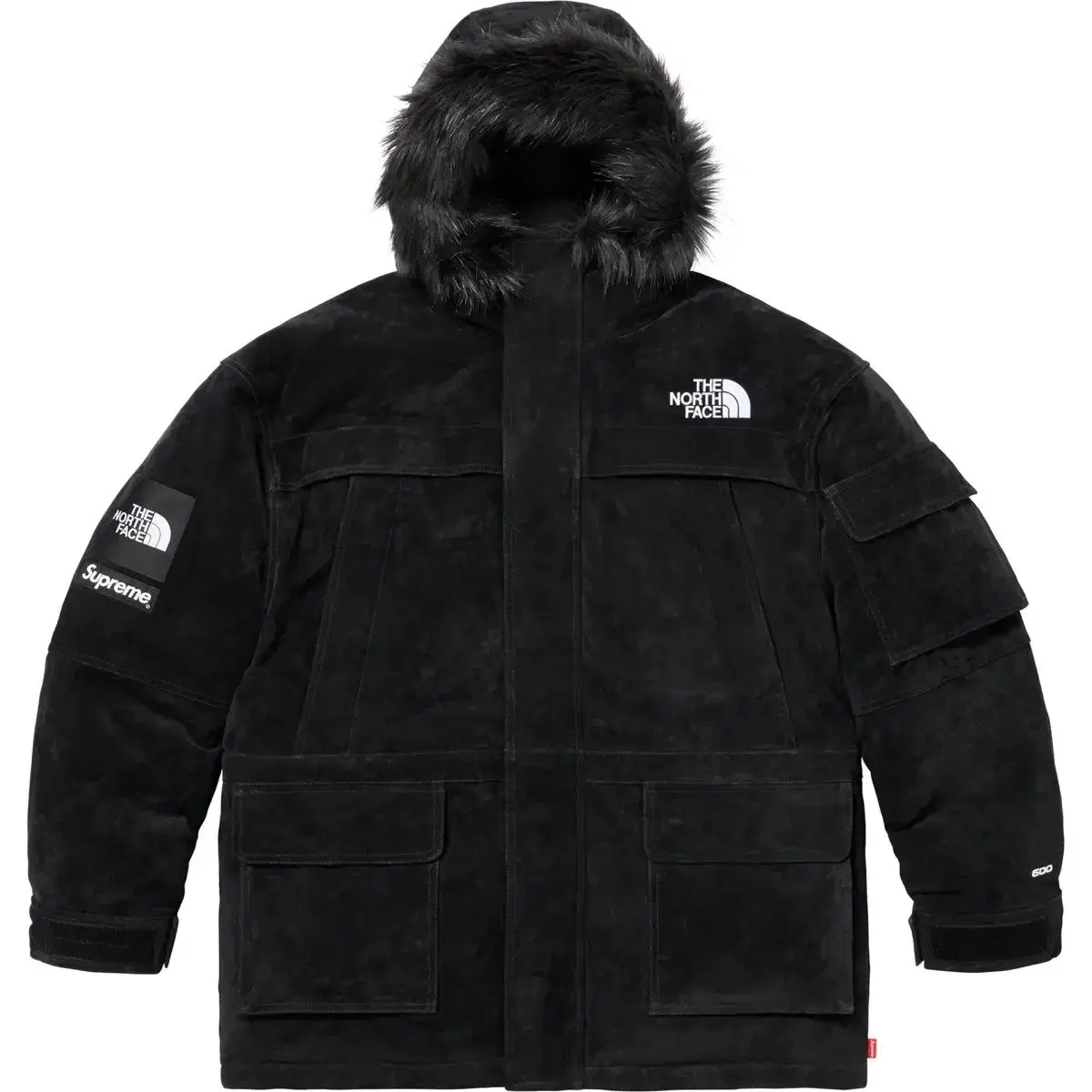 (XL) Supreme The North Face Suede 600-Fill Down Parka Black