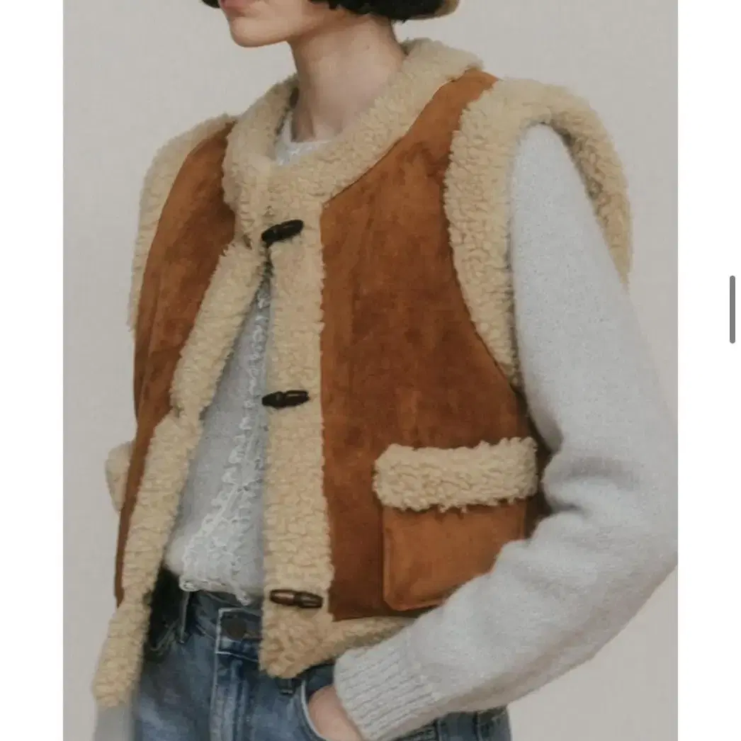 시엔느 Cambon Shearing Vest 새상품