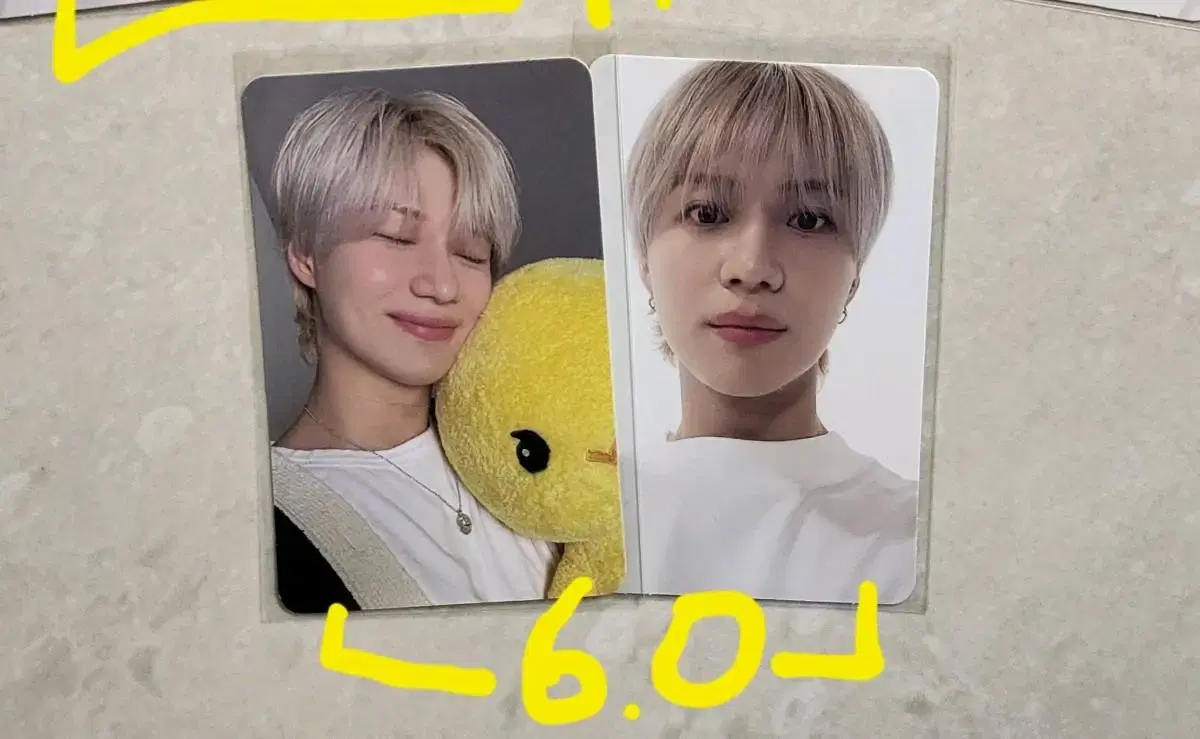 Taemin 15th anniversary pre-order benefit photocard 2 sheets bulk tamari white clothes tam photocard shinee