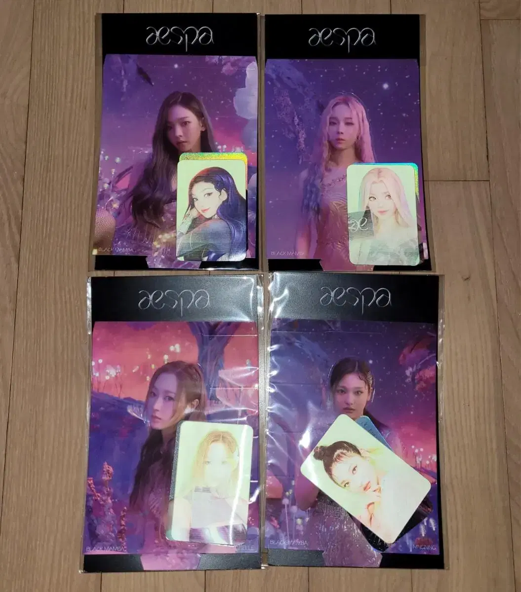 Bulk) aespa black mamba blam mam lenti unsealed/ photocard karina winter giselle ningning