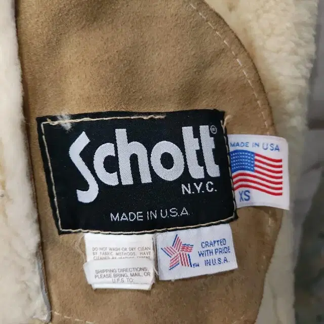 쇼트 schott nyc 양가죽 양털 무스탕