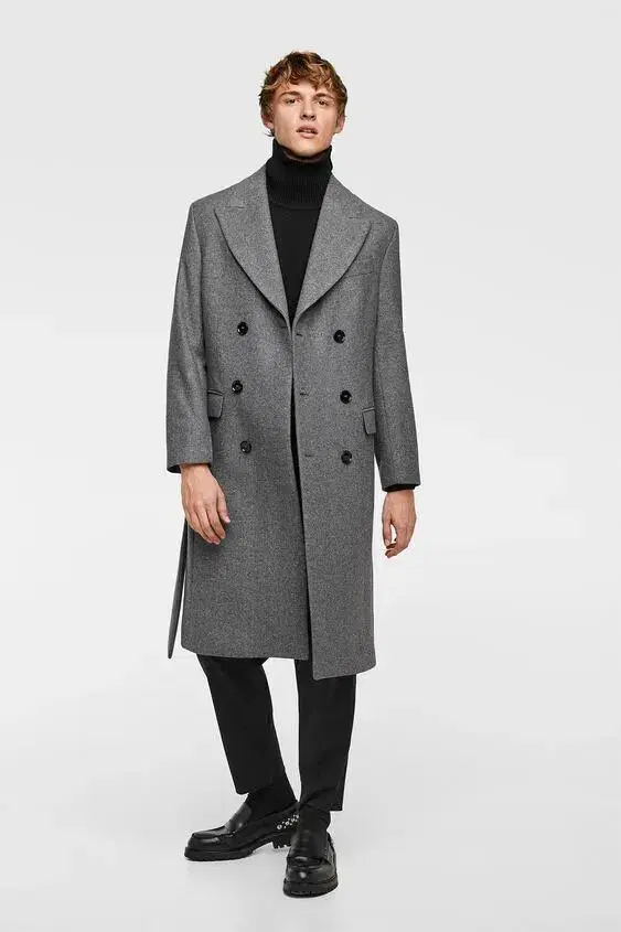 [S]Zara Herringbone wool coat New Arrivals