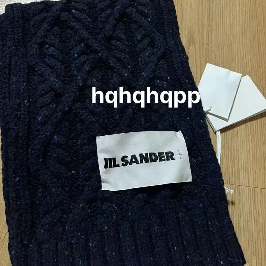 JILSANDER 울 머플러 네이비