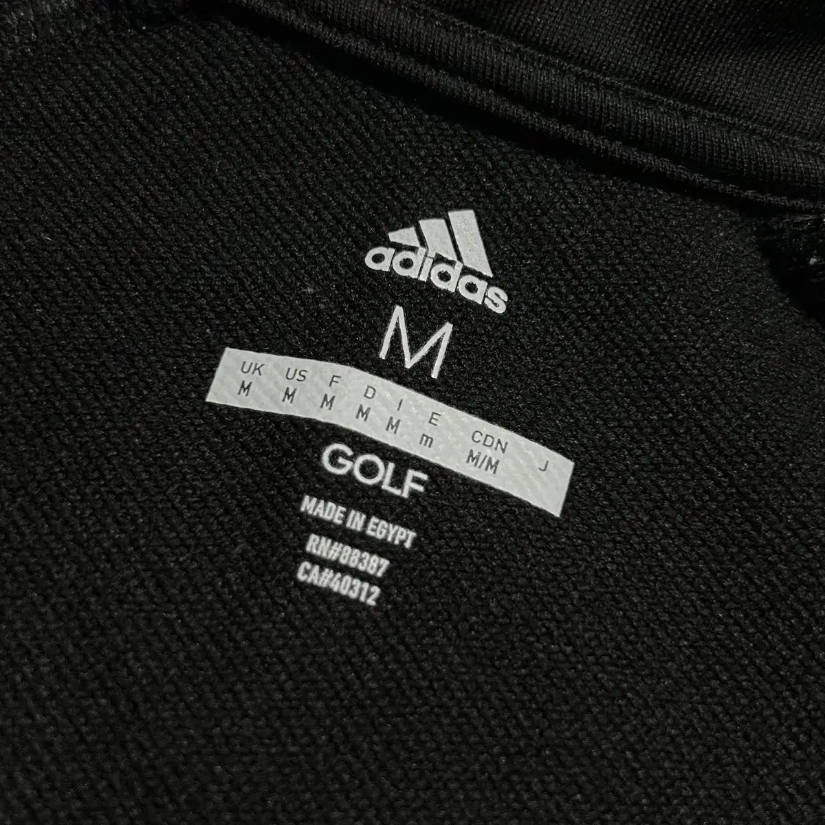 [ M ] adidas 아디다스 검/흰 반집업 져지