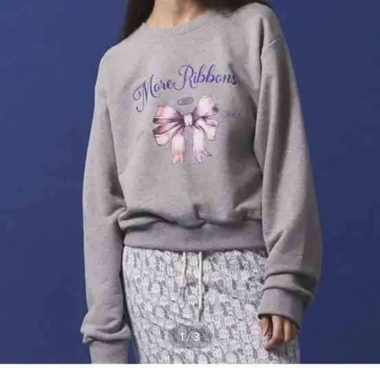 모어쥬드 맨투맨 lovely ribbon sweatshirt