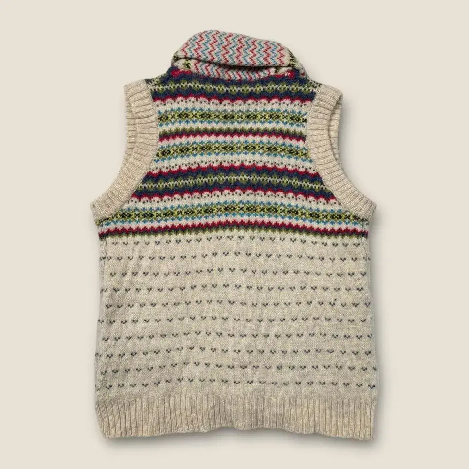 Vintage Pront Collar Ethnic Pattern Vest