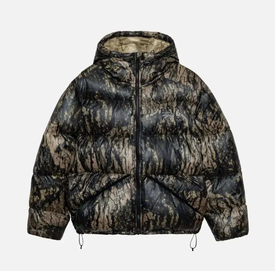 [M] Stussy Down Parka Padded Micro Ripstop Relic Camo