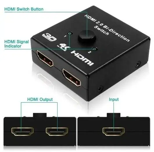 울트라 HD 4K 지원 양방향 스위치 HDMI 2.0 분배기 새것입니다.