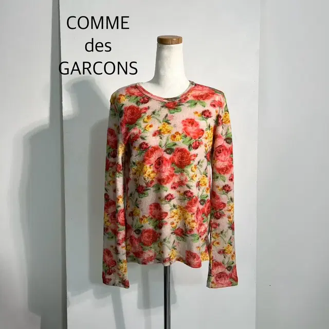 Comme des garcons 꼼데가르송 울100 꽃무늬 니트 s