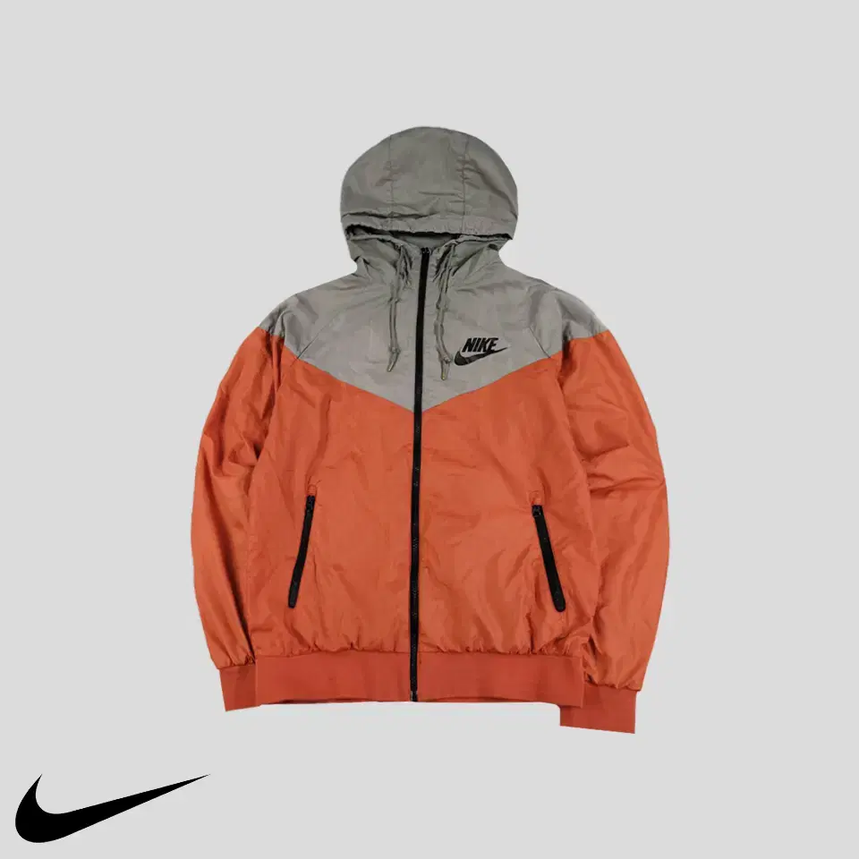 Nike Brick Orange Gray Colorway Futurarogo Windrunner Hoodie Windbreaker M